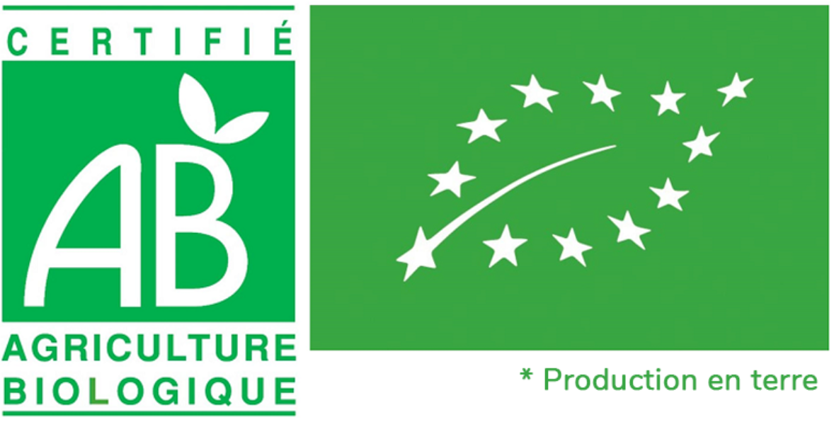 Logo AB et production en terre - Nature et saveurs
