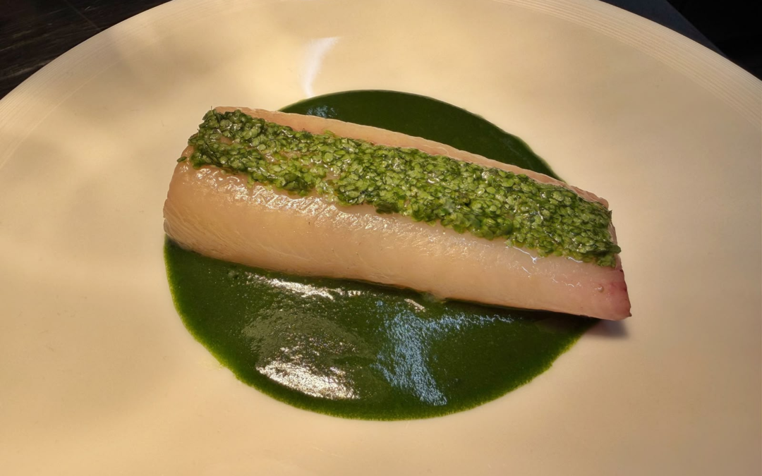 Truite blanche en très basse cuisson, cresson et lentilles d&rsquo;eau : l&rsquo;assiette du chef Ludovic Dumont